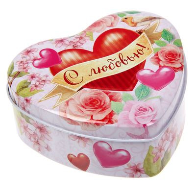 Шкатулка С любовью металлическая