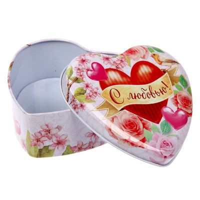 Шкатулка С любовью металлическая