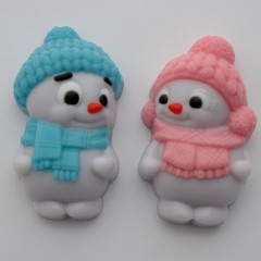 Снеговики парочка пластиковая форма 