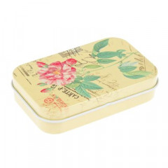 Шкатулка Винтажные цветы металлическая