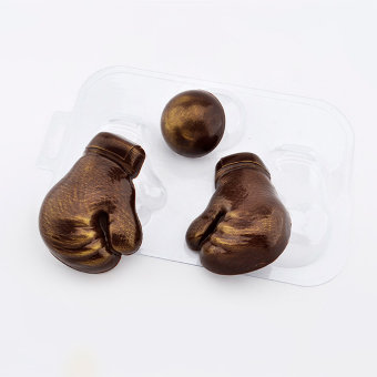 Боксерские перчатки пластиковая форма для шоколада