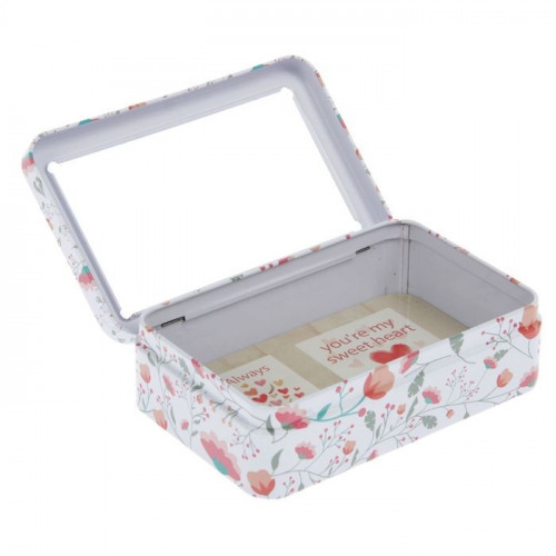 Шкатулка с окном Валентинка металл.