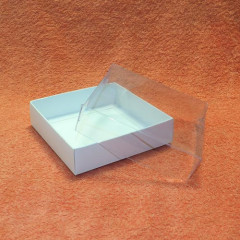 Коробка белая для конфет с ячейками 120x120x30 мм