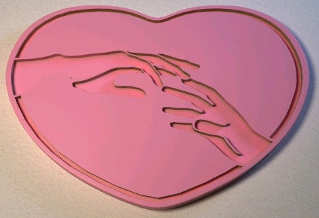 Силиконовый текстурный вкладыш Сердце 01