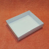 Коробка белая 145x115x30 мм с прозрачной крышкой