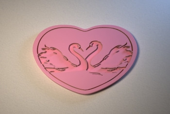 Силиконовый текстурный вкладыш Сердце 02