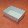 Коробка белая 155x110x45 мм с прозрачной крышкой