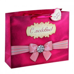 Пакет Романтичный бант (горизонтальный, ламинат)