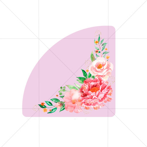 Наклейки угловые Роза-пастель 889832