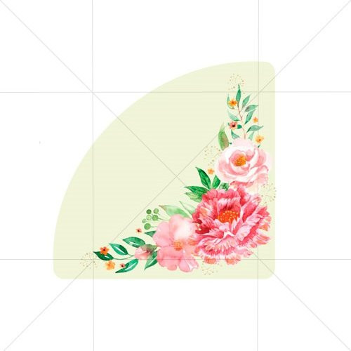 Наклейки угловые Роза-пастель 889832