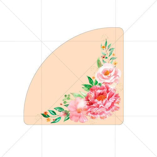 Наклейки угловые Роза-пастель 889832
