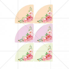 Наклейки угловые Роза-пастель 889832