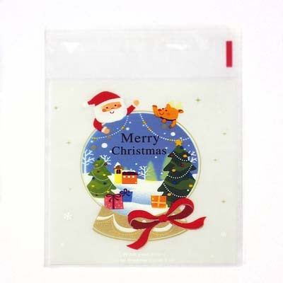 Пакет прозрачный с липким краем Merry Christmas