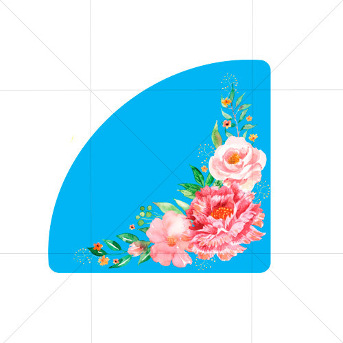 Наклейки угловые Роза-яркие 889834