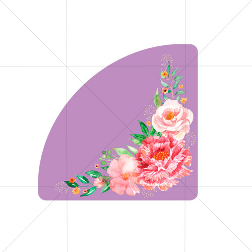 Наклейки угловые Роза-яркие 889834