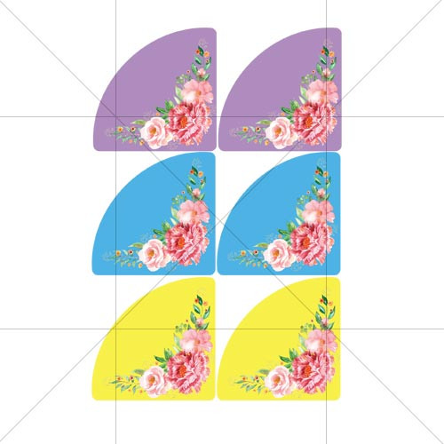 Наклейки угловые Роза-яркие 889834