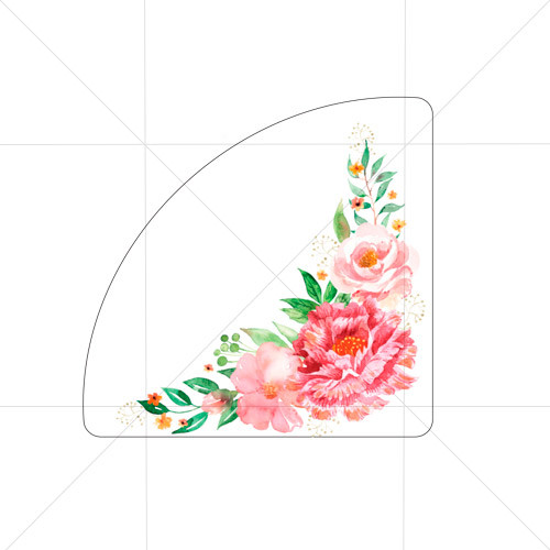 Наклейки угловые Роза 889835