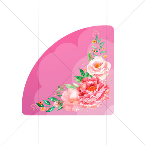 Наклейки угловые Роза 889835