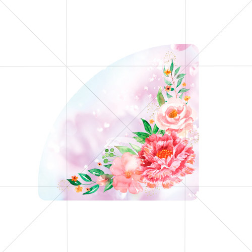 Наклейки угловые Роза 889835