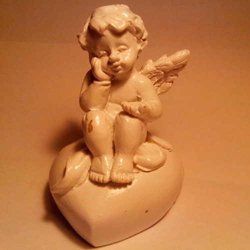 Ангелочек на сердце 2 3D силиконовая форма