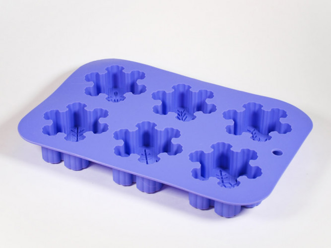 Снежинки силиконовая форма для мыла