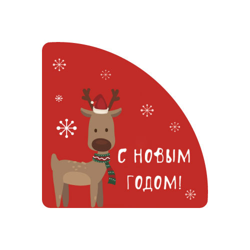 Наклейка Угловая Новогодняя 890155