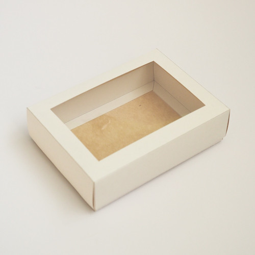 Коробка крышка-дно 140x100x40 с прозрачным пластиковым окном 891262