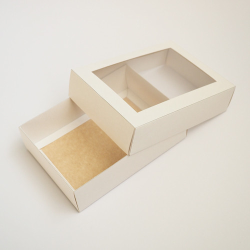 Коробка крышка-дно 140x100x40 с прозрачным пластиковым окном 891262