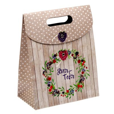 Пакет конверт Для тебя с фигурной застежкой