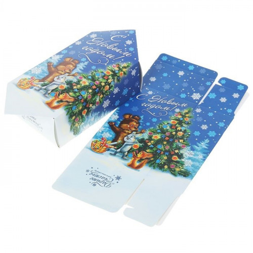 Коробка-конфета Зверята у елки