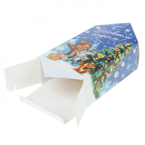 Коробка-конфета Зверята у елки