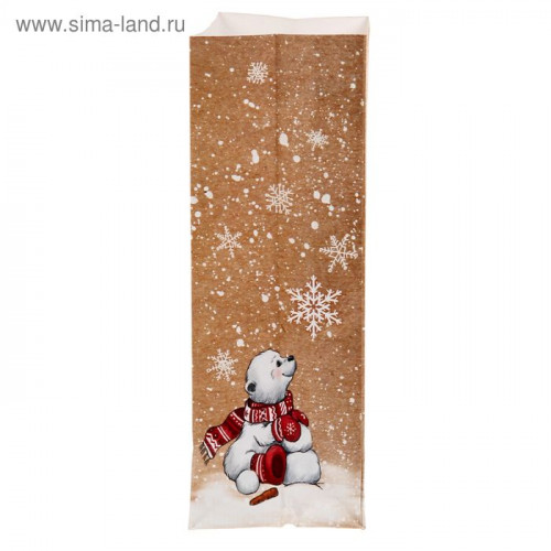 Пакет подарочный Тепла и уюта в Новом году, без ручек