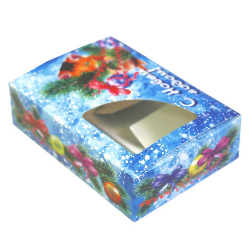 Коробка С Новым Годом! с котенком 155х110х40