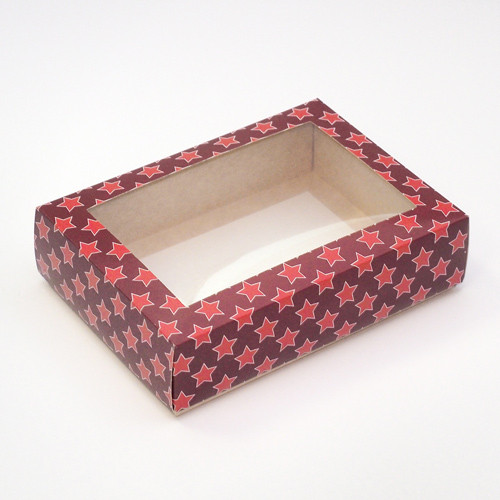 Коробка крышка-дно 140x100x40 с прозрачным пластиковым окном 891288