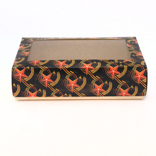 Коробка крышка-дно 140x100x40 с прозрачным пластиковым окном 891289