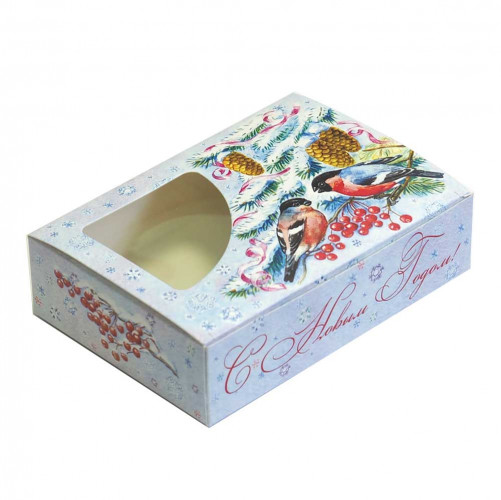 Коробка С Новым Годом! Снегири 155х110х40