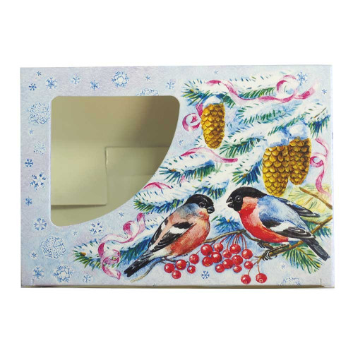 Коробка С Новым Годом! Снегири 155х110х40