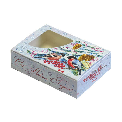 Коробка С Новым Годом! Снегири 155х110х40