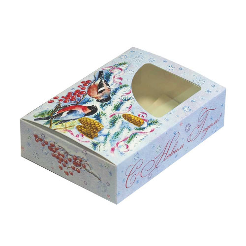 Коробка С Новым Годом! Снегири 155х110х40