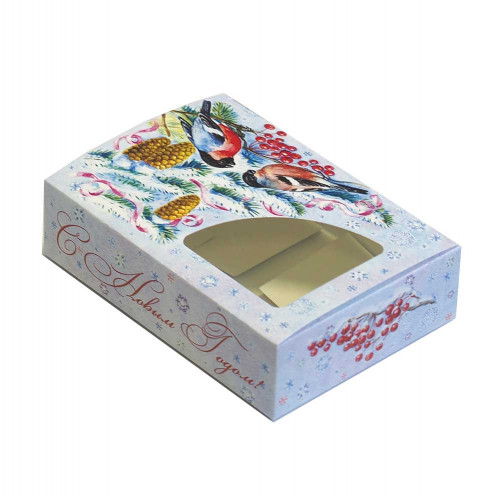 Коробка С Новым Годом! Снегири 155х110х40
