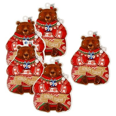 Шильдик Снежные истории для упаковки подарков