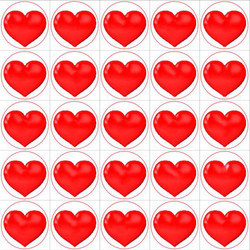 Наклейка "Сердечко" 891198